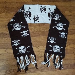 Brown and White Skull Scarf